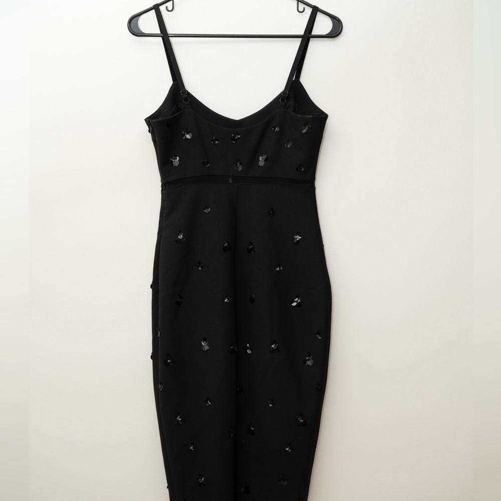 Elizabeth and James Black Midi Dress with Sequins New With Tags